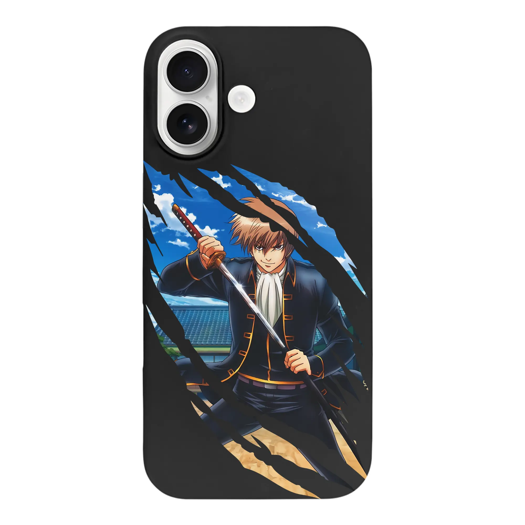 銀魂 グッズ 沖田 総悟 - iPhone 17 シリーズ シリコンケース 薄型 耐衝撃 指紋防止 ソフトタッチカバー 精密フィット 傷防止 保護ケース iPhone 17/17 Air/17 Pro/17 Pro Max 対応